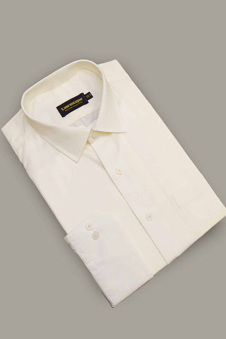 Elegant cream-colored formal shirt that pairs well with all suits. Made from premium cotton fabric. Lawrencepur Elegant cream-colored formal shirt that pairs well with all suits. Made from premium cotton fabric. Lawrencepur