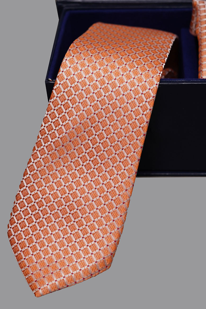 peach shirt and tie set