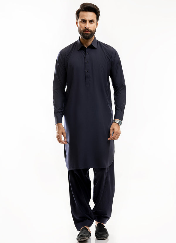 Blue Plain, Synthetic Bosky Shalwar Kameez