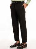 Plain Black, Wool Rich Formal Trouser