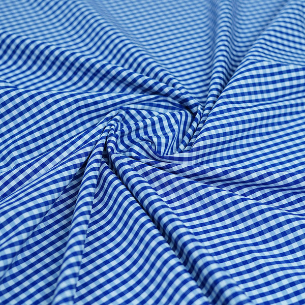 Navy Blue Checks Supreme Shirting Fabric