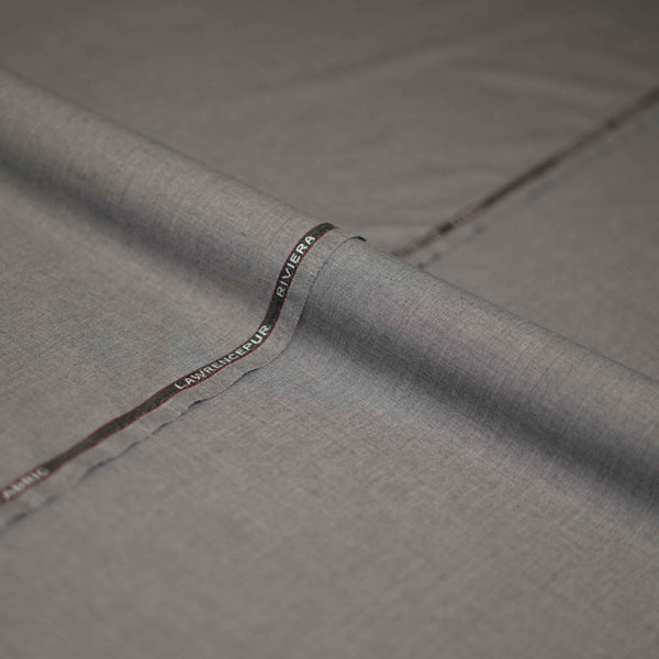 Slate Grey Plain Riviera Suiting Fabric