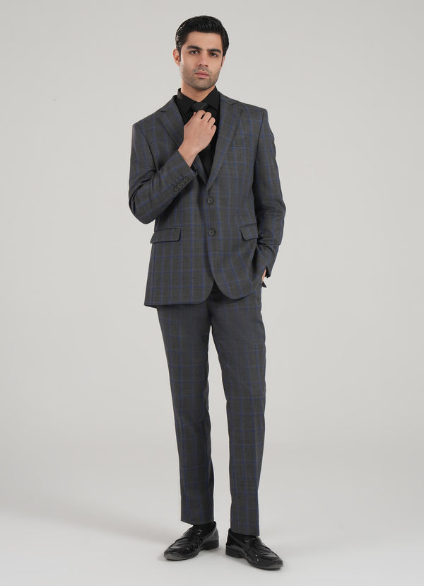 Grey Checked 2 Piece Suit - Bellini Super 100’s