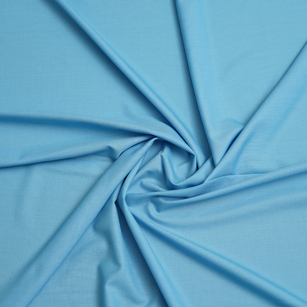 Sky Blue Plain Lyla Wool Blend Women's Fabric