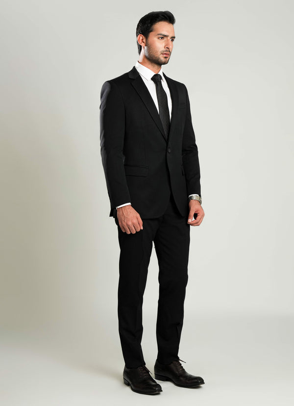 Black Plain 2-Piece Formal Suit