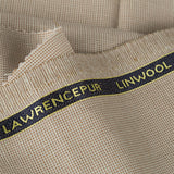 Plain Beige Linwool Fabric