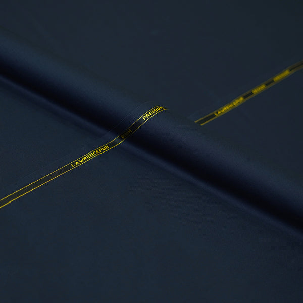 Navy Blue Plain Dedum Premium Suiting Fabric