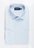 Chalk Stripes Light Blue, Delta Cotton Rich Formal Shirt