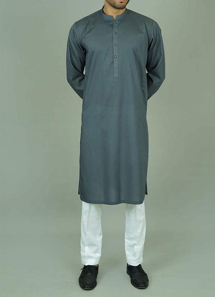 Dark grey cotton kurta - Minimalist summer ethnic wear for men