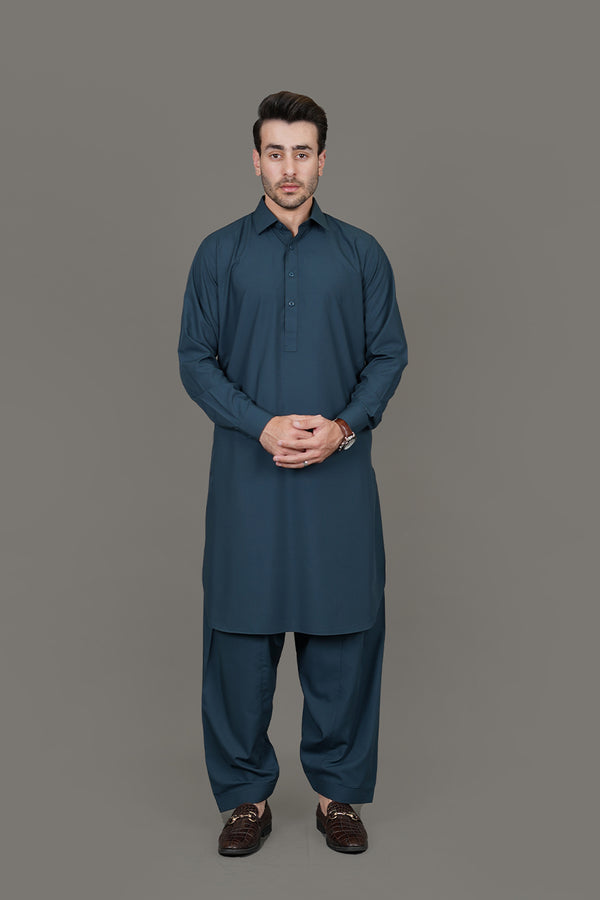 Dark Green Plain Delta Wash N Wear Shalwar Kameez