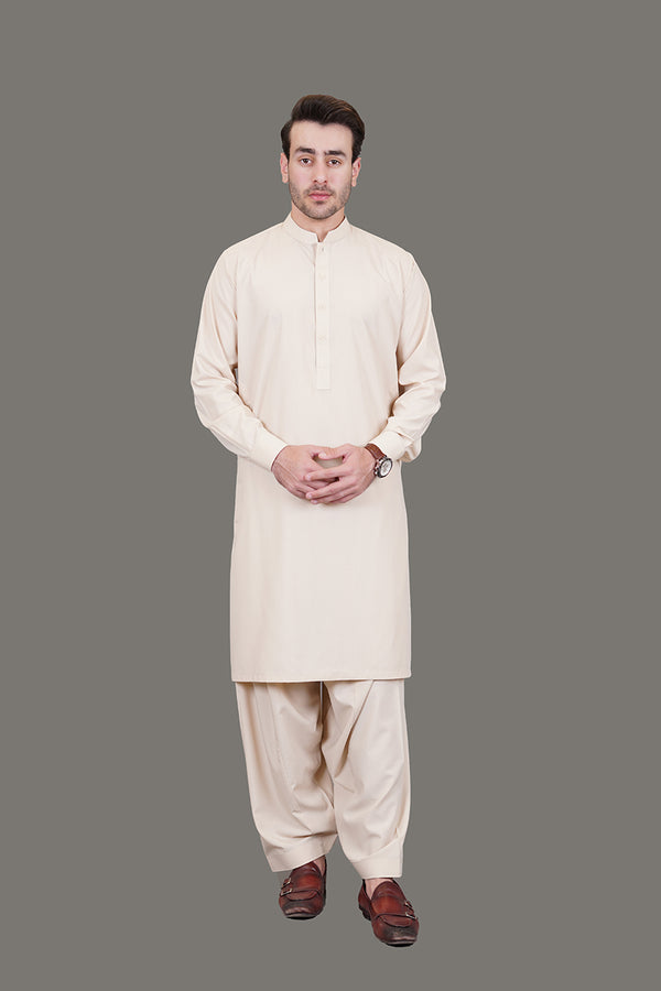 Bistre Brown Plain Delta Wash N Wear Shalwar Kameez