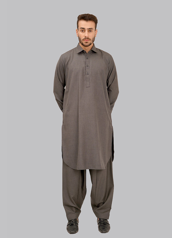 Shalwar Kameez - Salaar Prime Dark Slate Plain