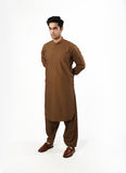 Brown Plain Delta Wash N Wear Shalwar Kameez Suit
