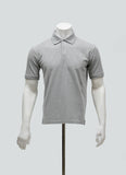 Grey 100% Combed Cotton Regular Fit Polo Shirt