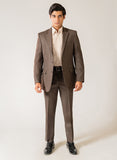 Plain Tuscan Brown, Wool Rich, Ivory Premium Classic Suit