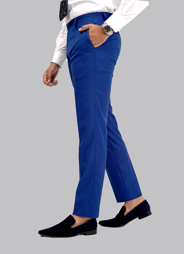 Royal Blue Plain Formal Trouser