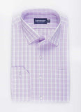 Purple Tartan Checks Delta Cotton Rich Formal Shirt