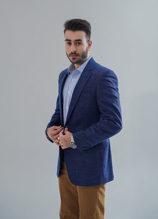 Blue Checks Wool Rich Classic Blazer