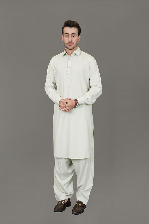 Pista Green Plain Delta Wash N Wear Shalwar Kameez