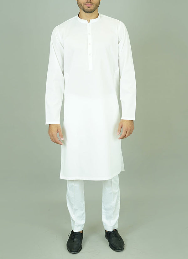 Off White Plain Summer Cotton Kurta