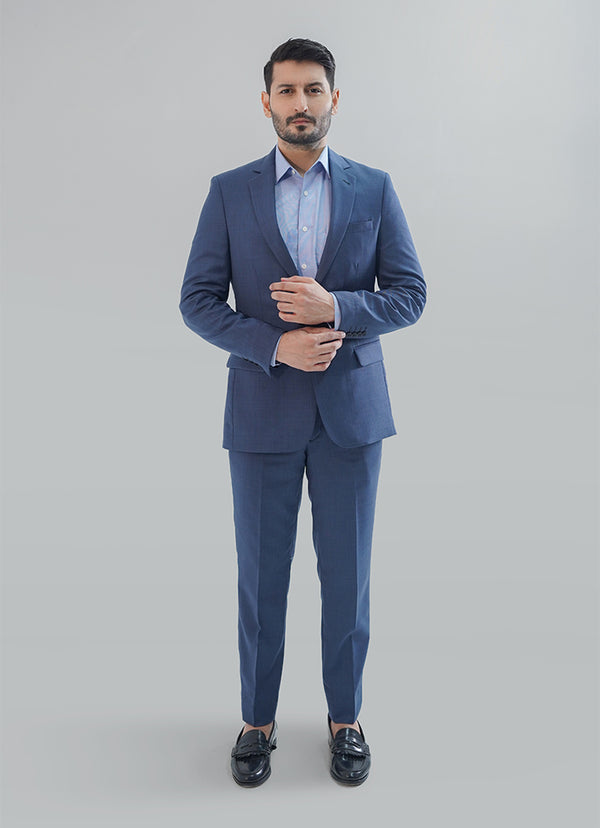 Admiral Blue Textured 2-Piece Suit