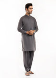Self Textured-Slate Grey, Yarn Dyed Melange Cotton Shalwar Kameez