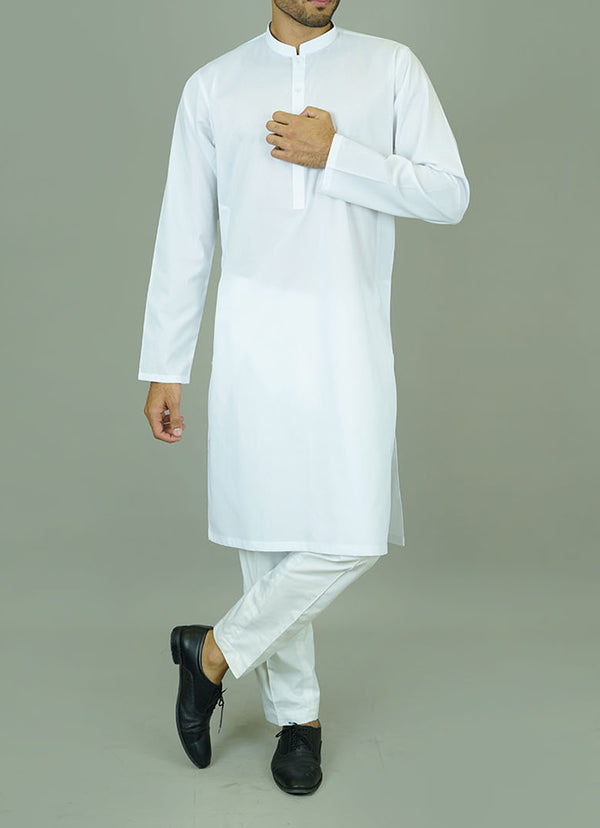 White Plain Summer Cotton Kurta