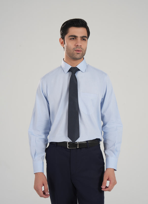 Sky Blue Formal Shirt - Supernova 100% Cotton