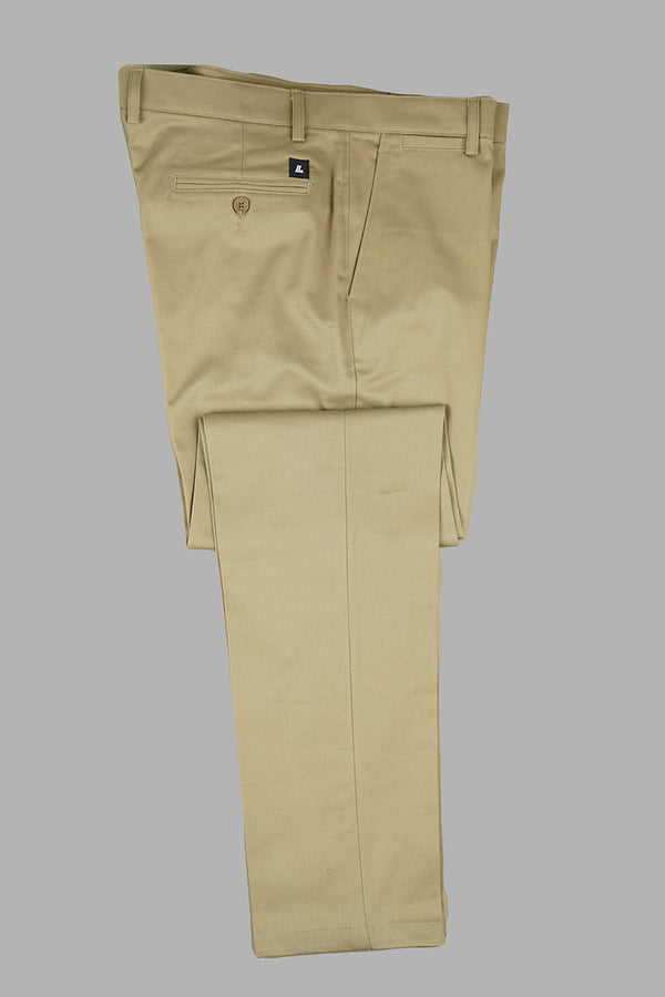 Summer Classic Cotton Pants Wrinkle Free Sand Tan Plain