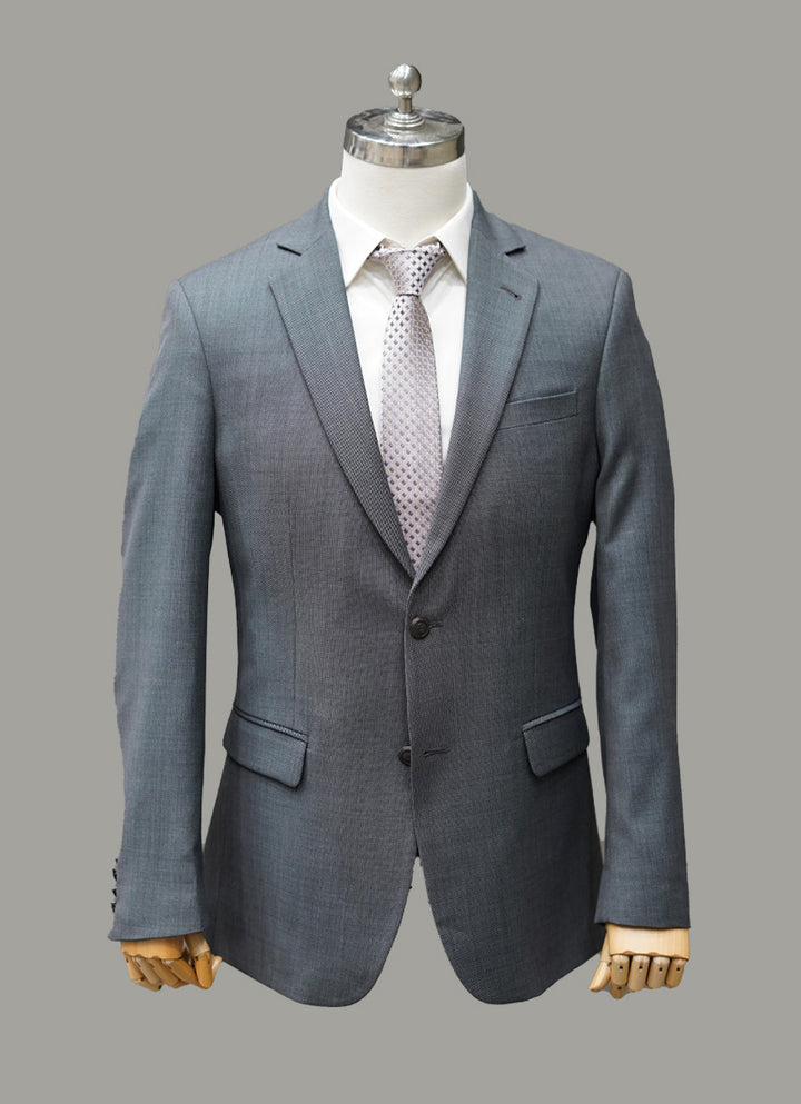Tropical Exclusive Black & Grey Blazer (SKU: 2210-03112-020-1-025) - Textured