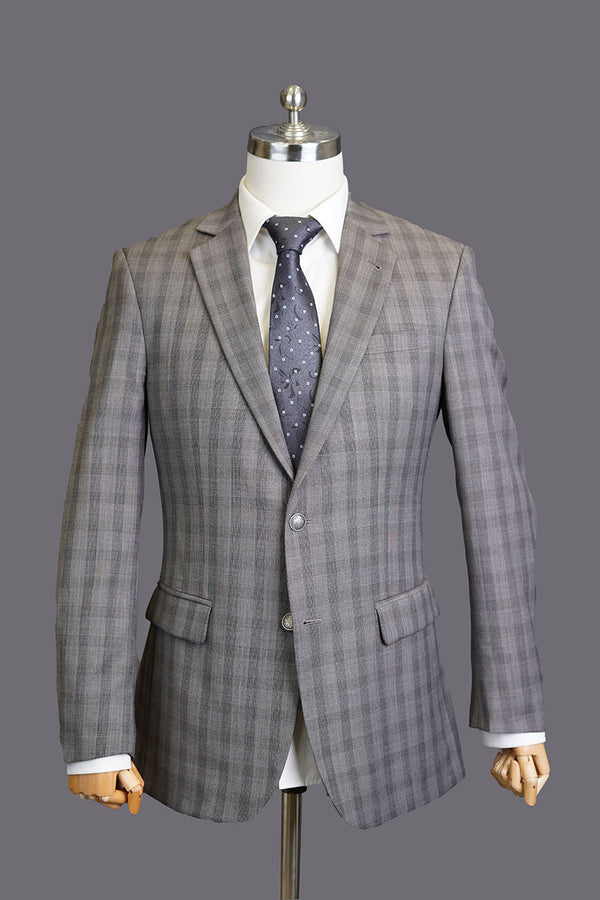 Classic Blazer - Tropical Exclusive Brownish Grey Checks
