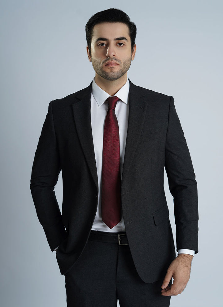 "Men's Black Wool Suit - Tropical Classic Collection 02