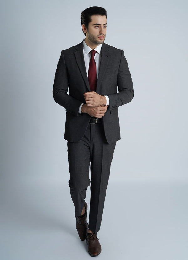 "Men's Grey Wool Suit - Tropical Classic Collection"