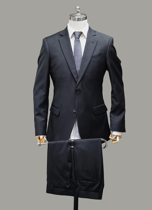 Black Plain Tropical Exclusive 2-Piece Suit