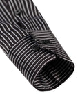 Supernova Black & White Stripes Formal Shirt