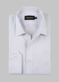 Supernova White Self Diamond Textured Formal Shirt