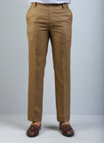 Plain Brown Worsted Flanne Formal Trouser
