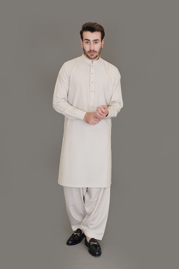 Delta Bistre Brown Textured, Wash N Wear Shalwar Kameez