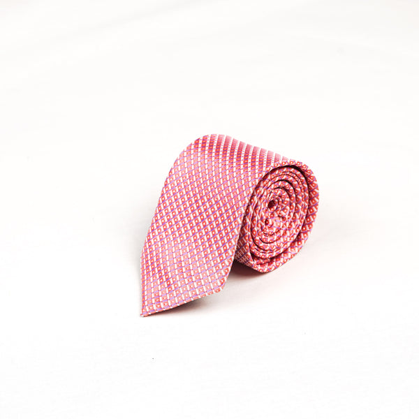 Pink Textured Silk Rich Tie