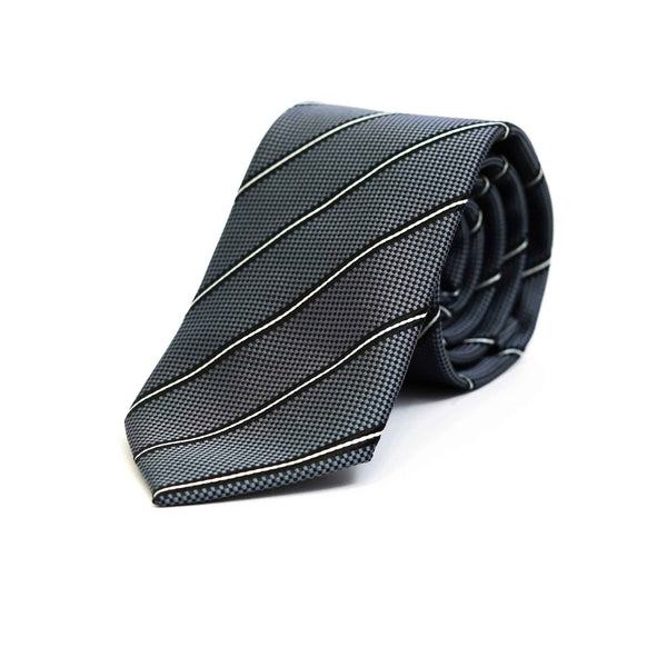 Ties - Silk Rich Granite Blue Design