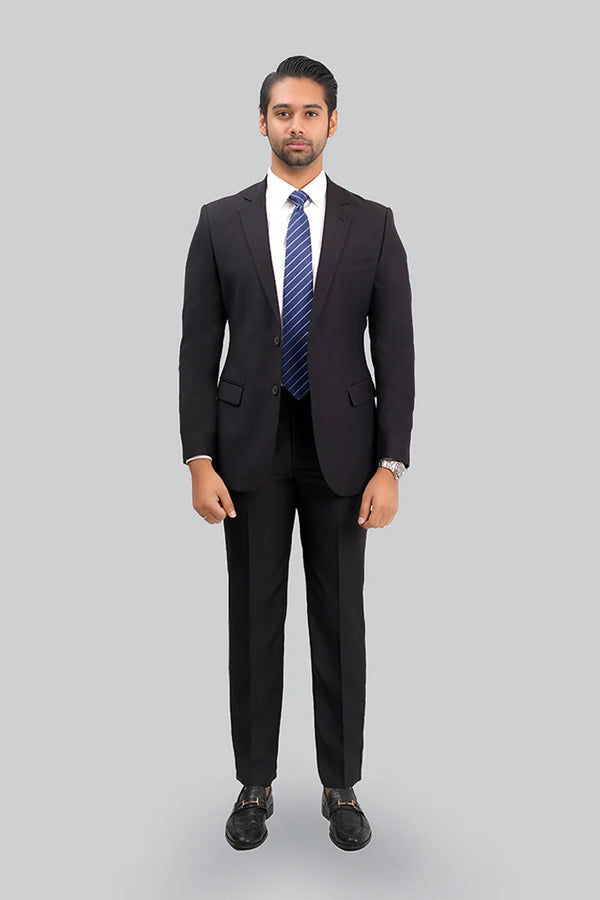 Black Plain Formal 2-Piece Suit