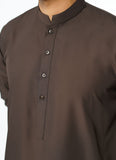 Chocolate Brown Plain Delta Wash N Wear Shalwar Kameez Suit