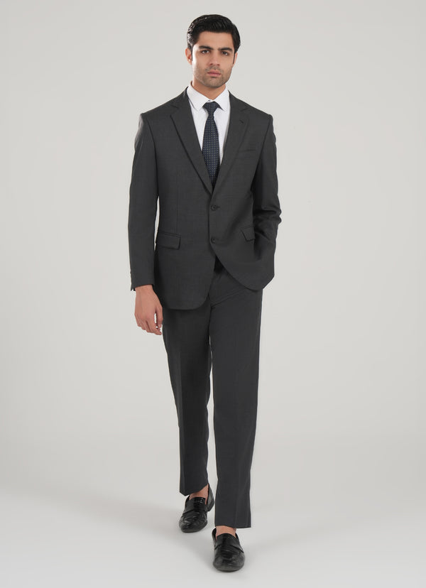 Formal 2 Piece Suit - Medium Grey Plain