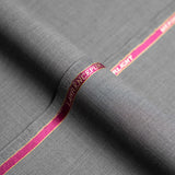 Slate Grey Self Glen Plaid Checks Wool Blend, Featherlight Suiting Fabric