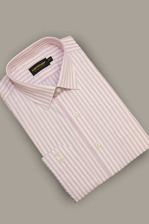 Formal Shirt - Supernova Light Pink Stripes