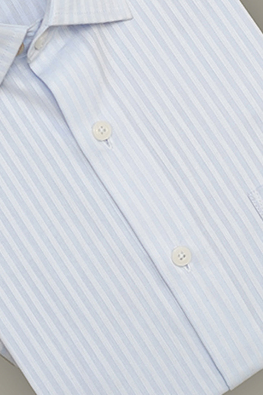 Formal Shirt - Supernova Light Blue Stripes – Lawrencepur
