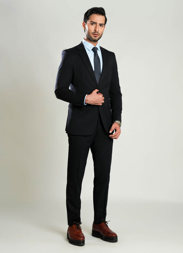 Navy Blue Plain 2-Piece Formal Suit