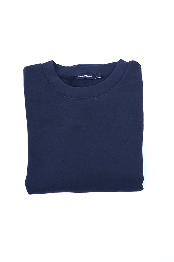 Crew Neck - Woolen Fleece Blue Plain