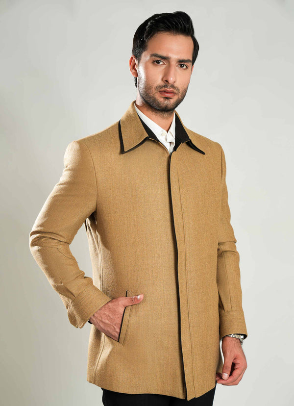 Double Collar Jacket - Worsted Tweed Tweed Design