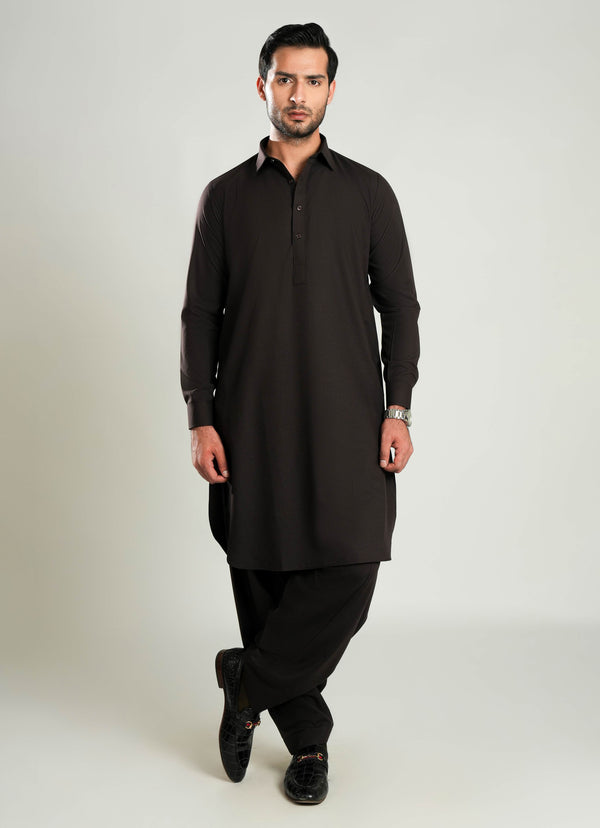 Shalwar Kameez - Zhob Brown Plain